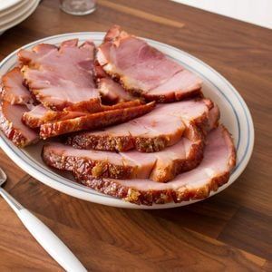 Baked Ham with Honey-Chipotle Glaze Recipe: How to Make It Dinner Ham, Easy Ham Glaze, Easter Ham, Ham Glaze Recipe, Easy Ham, Ham Glaze, How To Cook Ham, Leftover Ham, Baked Ham