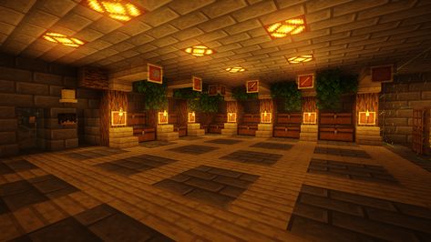 Minecraft Warehouse Design, Magazyn W Minecraft Ideas, Minecraft Corridor, Minecraft Warehouse Ideas, Minecraft Loft, Minecraft Armory Room, Minecraft Warehouse, Minecraft Bunker, Minecraft Building Designs