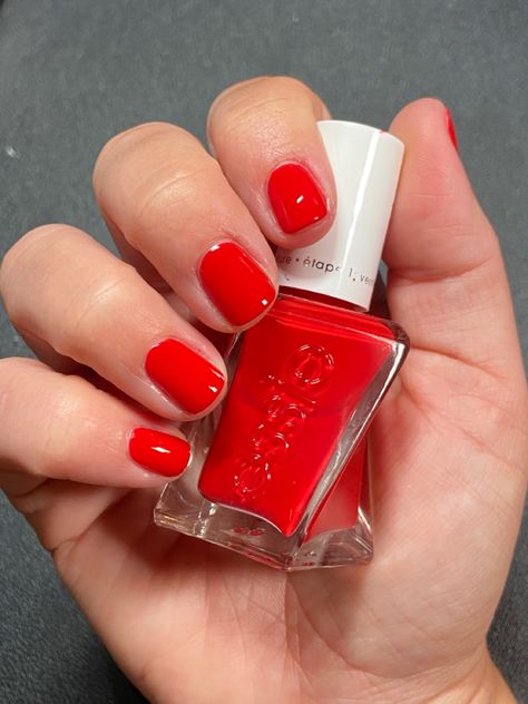 Essie Rock The Runway, Minimal Nails, Red Nail, Red Nails, Simple Nails, Essie, Nail Inspo, Nail Polish, Nails