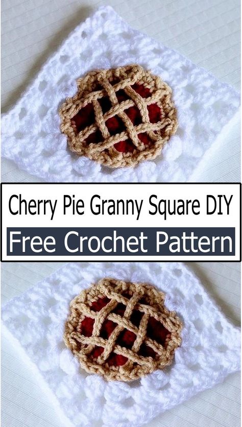 Crochet Cherry Pie Crochet Apple Pie, Crochet Warmers, Camping Crochet, Crochet Pie, Crochet Cherries, Pie Crochet, Cherry Crochet, Crochet Pants Pattern, Mini Cherry Pies