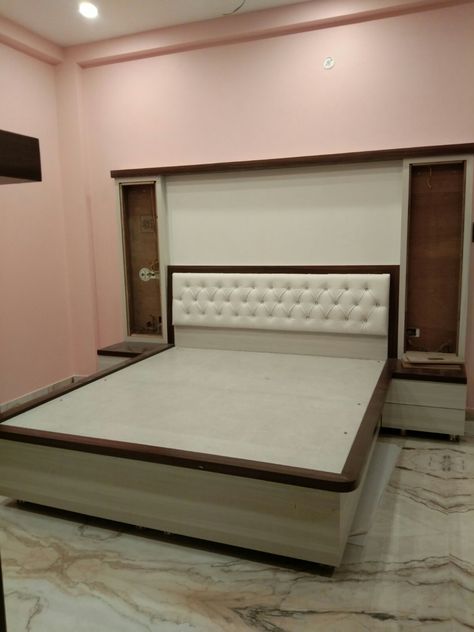 Bed Gadi Design, Ply Bed Design, Aesthetic Bedroom Lights, Bedroom Style Ideas, Styling Bedroom, Bed Back Design, Colors Bedroom, Box Bed Design, Tv Unit Furniture Design