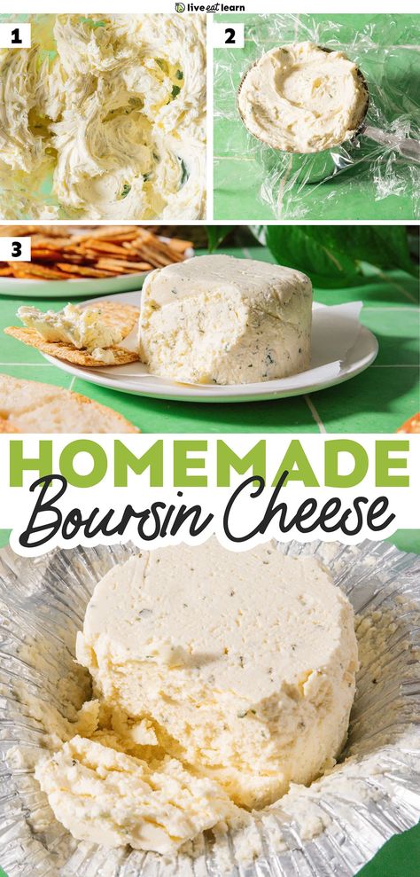 If you love Boursin Cheese—the foil-wrapped block of herby, creamy deliciousness—I've got just the recipe for you! After relentlessly taste-testing this homemade Boursin cheese next to the storebought version, I landed on a Boursin copycat recipe that looks and tastes like the original! Boursin Cheese Recipe, Homemade Boursin Cheese Recipe, Homemade Boursin Cheese, Homemade Boursin, Homemade Cheeses, Boursin Cheese Recipes, Ham And Cheese Pinwheels, Boursin Cheese, Food Scientist