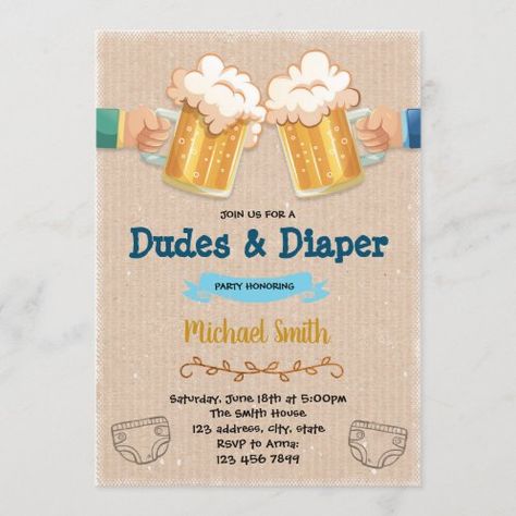 Personalized Beer & Diaper Party - Daddy, Guy, Men Baby Shower Invitation | Zazzle.com Diaper Party Invitations, Mermaid Baby Shower Invitations, Diaper Party, Man Shower, Mermaid Baby, Mermaid Baby Showers, Beer Party, Gender Neutral Baby Shower, Create Your Own Invitations