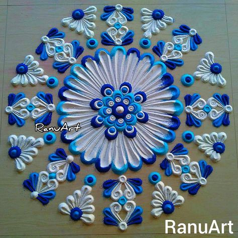 #RanuArt Rangoli Hacks, Finger Tricks, Bhogi Muggulu, Rangoli Photos, Mandela Designs, Easy Rangoli Design, Rangoli Diwali, Unicorn Wallpaper Cute, Easy Rangoli Designs Videos