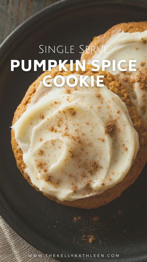 Single Serve Pumpkin Cookie, Gluten Free Single Serve Cookie, Protein Pumpkin Cookies, Single Serve Pumpkin Dessert, Pumpkin Protein Cookies, Easy Pumpkin Recipes Desserts, Pumpkin Spice Cookie Recipe, Single Serve Cookie, Pumpkin Cookies Healthy