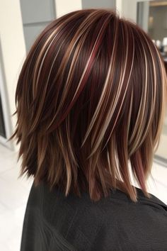 Autumn Hair Colors, Undercut Hair, Medium Hair Styles For Women, Hair Highlights And Lowlights, Haircuts For Medium Length Hair, Autumn Hair, Layered Haircuts For Medium Hair, Color Highlights, Hair With Highlights