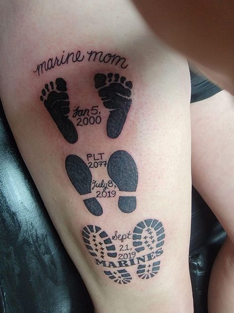 Marine Mom Tattoos Ideas, Military Spouse Tattoos, Army Mom Tattoos Sons, Airforce Tattoos For Mom, Ega Tattoo Marines, Marine Mom Tattoo Ideas Sons, Usmc Tattoos For Women, Navy Mom Tattoo Ideas, Marine Corps Tattoos For Women