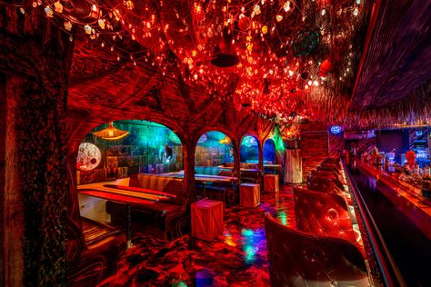 Paradise Lost is now open in the East Village Halloween Bars, Lost Village, Halloween Bar, Nyc Bars, Paradise Lost, Fruity Drinks, Cultural Appropriation, Colorful Space, Video Advertising