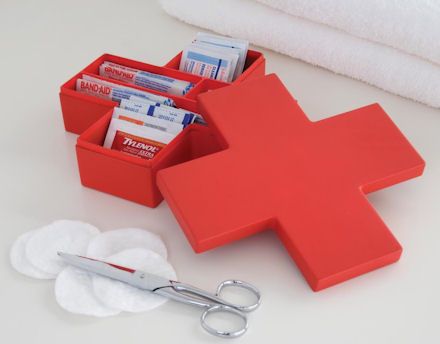 Cross tin first aid kit First Aid Box Diy, First Aid Box Ideas, 1st Aid Kit, Apartment Party, Diy First Aid Kit, Storage Crates, Tin Storage, Gothic Furniture, Storage Systems