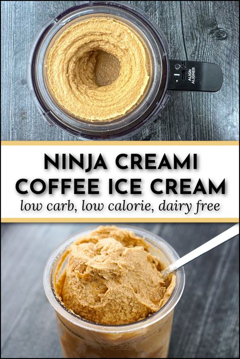 Ninja Creami Coffee, Ice Cream Maker Recipes Healthy, Keto Ice Cream Recipes, Ninja Creamy, Low Calorie Ice Cream, Ninja Ice Cream Recipe, Coffee Ice Cream Recipe, Dirty Keto, Protein Ice Cream Recipe