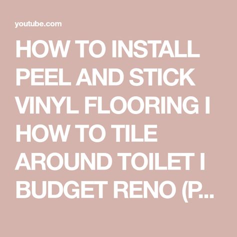 Tile Around Toilet, How To Install Vinyl Sheet Flooring, Diy Small Bathroom Makeover, Diy Small Bathroom, Peel And Stick Vinyl Flooring, Armstrong Vinyl Flooring, Bathroom Makeover On A Budget, Sticky Tile, How To Tile