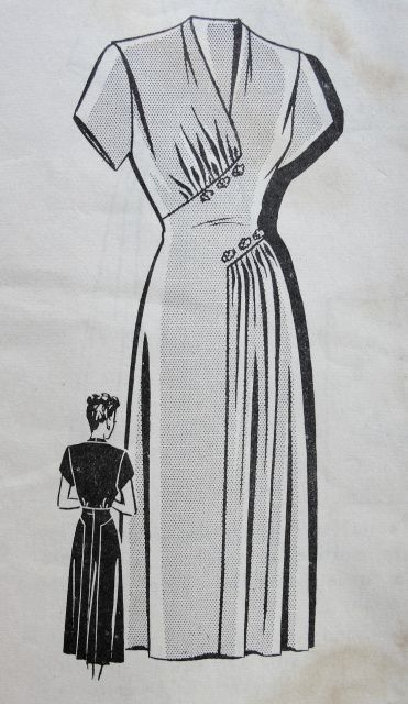 Patron Vintage, Fashion 1940s, Robes Vintage, Vintage Dress Patterns, 40s Fashion, Retro Mode, Miss Dress, Vestidos Vintage, Old Fashion