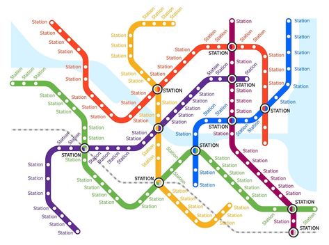 London Underground Map Art, Subway Station Design, Subway Map Design, Underground Subway, Transport Map, Grid Vector, London Underground Map, Underground Map, Planet Vector