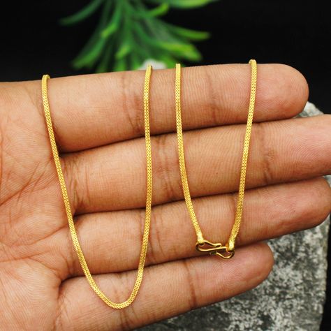 Dollars For Gold Chain For Women, Baby Gold Chain Designs, Gold Chain For Women Indian, Latest Gold Chain Designs For Women, 22k Gold Chain Necklace As Gift, 6 Grams Gold Chains, Gold Chain Designs For Women Latest, Elegant 22k Gold Chain Necklace, Gold Chains For Women Design