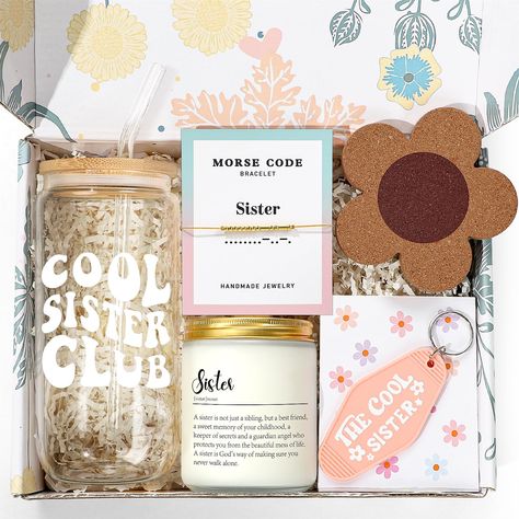 PRICES MAY VARY. Cool Sister Gift Set - This thoughtfully curated gift set is designed to celebrate the cool sister on any occasions like birthdays, christmas, thanksgiving, or mother's day. It's also perfect for a sister-to-be, new sister, little sister, or big sister. Ideal as mother's day gifts for sister, gifts for a sister, cool sister gift for a sister-to-be, new sister, best sister gifts, sister birthday gifts, sister gifts from sisters. It's the perfect way to show your appreciation and What To Get Your Sister For Christmas, Christmas Gifts For Little Sister, Birthday Present Ideas For Sister, Cute Gifts For Sister, Sister Gifts For Christmas, Christmas Gift Ideas For Sister, Gifts For Little Sister, Sister Presents, Birthday Gifts Sister