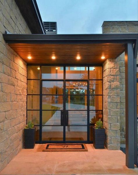 Glass Porch, Glass Door Design, Entry Doors With Glass, Beautiful Front Doors, Main Entrance Door Design, Lighting Tips, Modern Entrance, Modern Front Door, Entrance Door Design