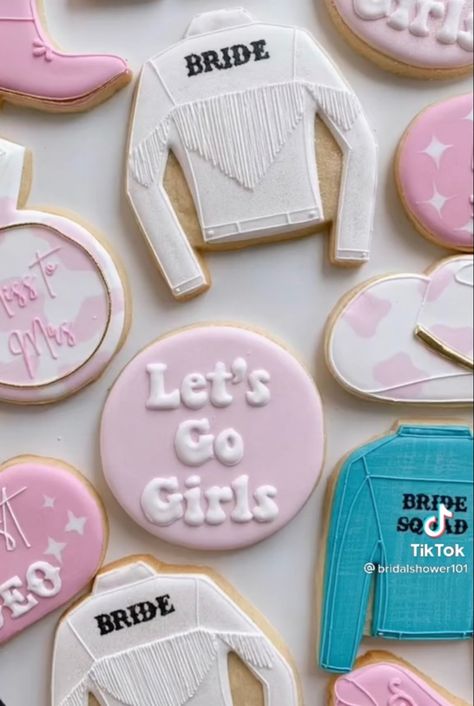 Bachelorette Party Ideas Shania Twain, Shania Twain Bridal Shower Ideas, Country Hens Party, Dolly Themed Bachelorette Party, Nashville Bachelorette Party Shania Twain, Hens Cookie Ideas, Last Rodeo Bachelorette Cookies, Cowgirl Bachelorette Party Cookies, Bachlorette Party Theme Ideas Nashville