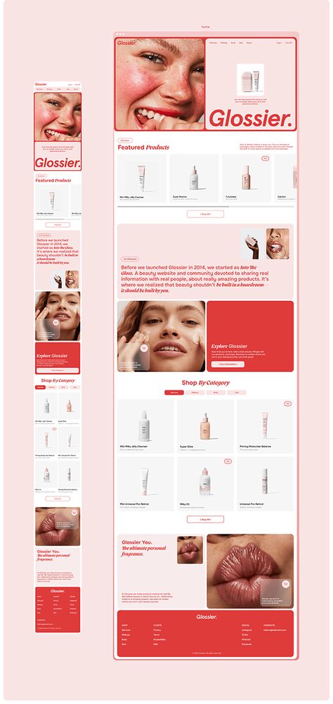 Modern Ux Design, E Commerce Email Design, Beauty Email Marketing, Beauty Newsletter Design, Makeup Email Design, Minimal Web Design Landing Pages, Webstore Design, Web Shop Design, Skin Care Website Design