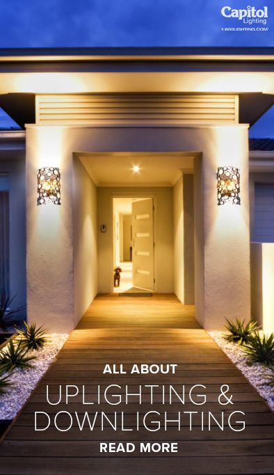 Learn all about using uplighting and downlighting to achieve a beautiful home exterior. Uplighting House Exterior Diy, House Uplighting Outdoor, Uplighting House Exterior, Uplighting Interior, Exterior Uplighting, Pool Enclosure Lighting, Beautiful Home Exterior, Old House Exterior, House Lighting