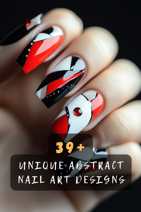 Discover 39 unique abstract nail art designs that unleash your creativity. 🎨💅 These imaginative styles feature bold colors, intricate patterns, and artistic flair that make your nails a masterpiece. Ready to elevate your manicure? Click to explore all the abstract designs! #AbstractNailArt #CreativeTwist #BoldColors #IntricatePatterns #NailMasterpiece Abstract Nail Art Designs, Abstract Nail, Abstract Nail Art, Abstract Designs, Intricate Patterns, Art Designs, Bold Colors, Abstract Design, Nail Art Designs