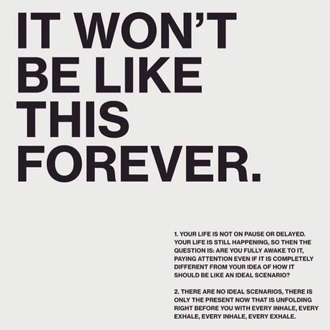 It won't be like this forever...   #mentalhealth #mentalhealthawareness #therapy #counseling #selfcare #mentalhealthmatters #survivor #mkecounseling #selflove Can't Stop Won't Stop, Life Quotes Love, Les Sentiments, Note To Self, Pretty Words, The Words, Beautiful Words, Cool Words, Words Quotes