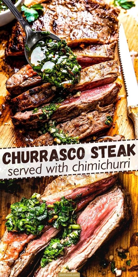 Churrasco Steak Recipe, Churrasco Recipe, Churrasco Steak, Steak On Stove, Mojo Marinade, Steak Marinated, Flap Steak, Steak With Chimichurri, Ways To Cook Steak