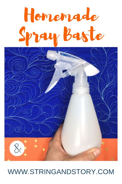 Homemade Quilt Basting Spray, Diy Quilt Basting Spray, Quilt Basting Easy, Spray Basting A Quilt, Homemade Fabric Spray, Quilting Tricks, Basting A Quilt, Quilts Bedding, Homemade Cleaners Recipes