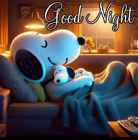 Snoopy I Love You, Goodnight Snoopy, Snoopy Museum, Good Night Sleep Well, Woodstock Snoopy, Night Greetings, Snoopy Images, Cute Good Night, Slaap Lekker