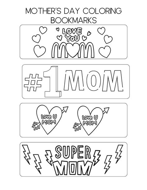 Bookmark Coloring Pages Free Printable, Mothers Day Printables Free Templates, All About Dad Printable, Coloring Bookmarks Free, All About My Dad, Mothers Day Book, Verses For Kids, Homemade Bookmarks, January Activities