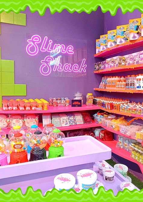 Gootopia at SM Mall of Asia | Slime Shop Ideas, Slime Lab, Slime Business, Toys Slime, Toy Store Design, Mailer Box Design, Cheap Slime, Free Planner Printables, Slime Collection