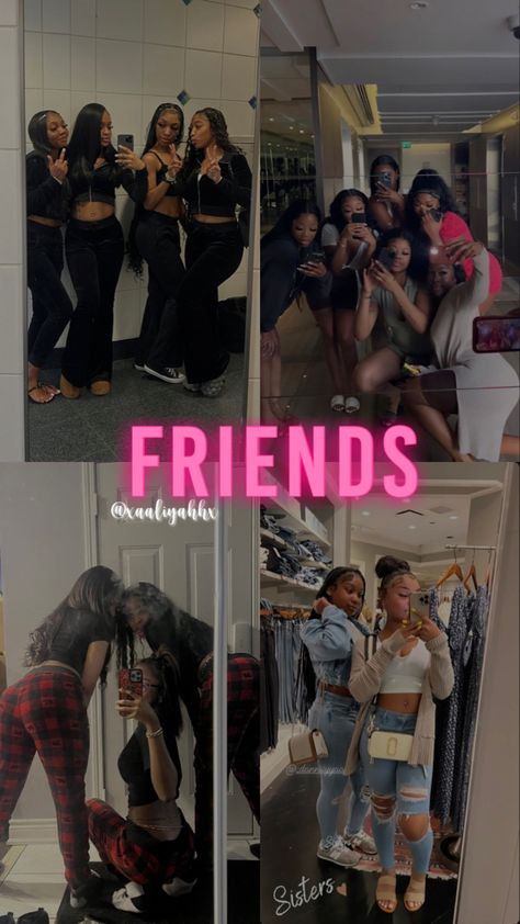 Friends Group Photo, Ultimate Summer Bucket List, Black Friends, Best Friend Dates, Friend Stuff, Matching Outfits Best Friend, Girls Status, Best Friends Aesthetic, Best Friend Photos