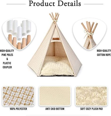 Dog Tent Bed, Dog Teepee, Cat Teepee, Pet Tent, Pet Teepee, Tent Bed, Teepee Bed, Dog Tent, Tent House