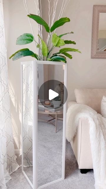 640K views · 35K likes | Kendra Davis on Instagram: "💖 DIY mirror planter 💖

I made this mirror floor planter last year.  I used 4 door mirrors.  I purchased 8 corner brackets to attach the mirrors together at both the top and bottom corners . 

 ➡️I recommend adding washers so that your screws don’t pierce the wood frames 

In the inside, I added wood glue to the seams. 

I did not add a bottom to this piece because I wanted to use it as a “sleeve” . I have an old pedestal down the center that my plant is on.

I think this turned out super pretty 🤩🤩

✨Like ✨Follow ✨Share 

#diy #crafty #diycrafts #diyhomedecor #diylovers #craftlovers #decorlovers #homedecor #craft #craftideas #diyplanter #mirrordecor" Door Mirror Ideas Decor, Mirror Diy Projects, Mirror Floor, Corner Brackets, Diy Planter Box, Living Room Decor Gray, Door Mirrors, My Plant, Instagram Diy