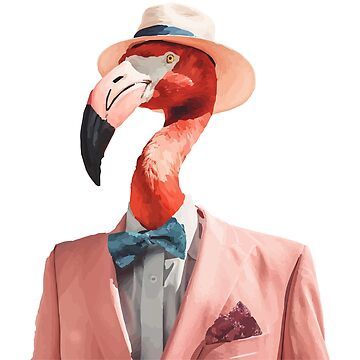 "Mr. Pink Flamingo in Pink Suit" Sticker for Sale by VelvetRoom | Redbubble Pink Suit, One Dollar, Pink Flamingo, Pink Flamingos, Unique Artwork, Graphic Design Illustration, Small Gifts, Sticker Design, Flamingo