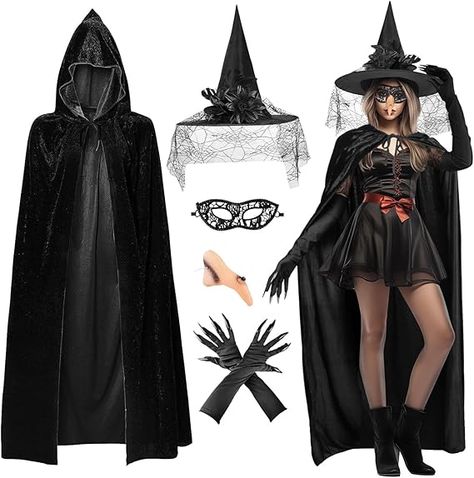 Get spellbound with MOVINPE’s Witch Costume Set for Women! Perfect for Halloween, this set includes a hooded cloak and witch hat, ideal for any party or cosplay event. Don’t miss out on this enchanting deal! 🛒🎃
#WitchCostume #HalloweenFun #CosplayOutfit #PartyDressUp #GreatDeal Aquiline Nose, Witch Accessories, Halloween Party Dress, Witch Cosplay, Elbow Gloves, Fancy Dress Outfits, Witch Halloween Costume, Hooded Cloak, Witch Costume