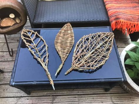 These fun flower willow sculpture and leaf are lovingly made by myself in rural Devon. They are made by eye, so no two will ever be exactly the same. Weaved with professionally grown willow from the famous Somerset Levels. You can choose a small or larger flower and one colour or with a white stripe give it a stunning effect. Now packaged with recyclable eco friendly tape. Sizes are approx LARGE Flower diameter 24 inches / 60 cm leaf 19 inches / 48cm long Large Flower one colour £30 Large Flower Willow Project, Willow Sculptures, Willow Garden Sculpture, Willow Animals Sculpture, Willow Weaving Sculpture, Willow Flower, Willow Sticks, Willow Garden, 9th Wedding Anniversary