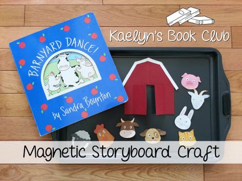 Barnyard Dance magnetic storyboard craft. This could work on a felt board too! Barnyard Dance Activities Preschool, Barnyard Dance Activities, Learning Invitations, Barnyard Dance, Story Baskets, January Book, Preschool Farm, Book Birthday Parties, Dance Books