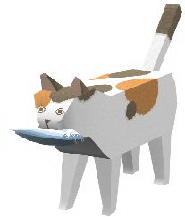 Source: nervespike Katamari Damacy, Low Poly, A Cat