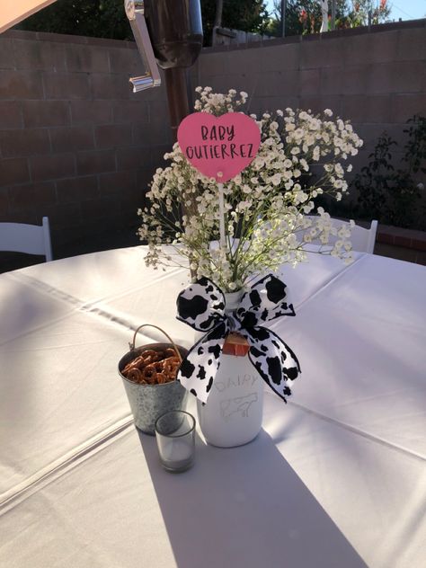 Cowgirl Baby Shower Cow Birthday Table Decorations, Cow Themed Table Decor, Mason Jar Centerpieces Farm Theme, Cow Print Birthday Party Centerpieces, Cow Theme Centerpieces Gender Reveal, Pink Cow Print Centerpieces, My First Rodeo Birthday Girl Centerpiece, Pink Cow Birthday Party Centerpieces, Cowgirl Hat Centerpiece