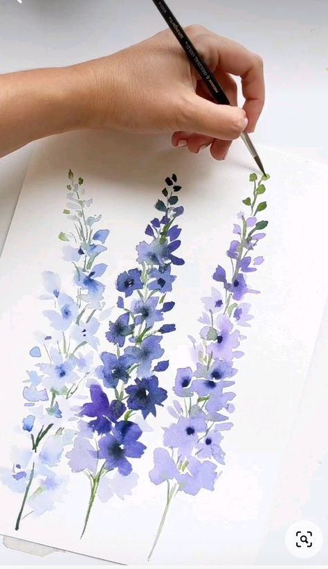 Push Up Leggings, Learn Watercolor Painting, Watercolor Flowers Tutorial, Drawing Flowers, Diy Watercolor Painting, Watercolour Inspiration, Loose Watercolor, Watercolor Ideas, Watercolor Flower Art