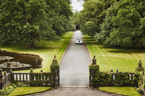 Wedding Venue Layout, Luxury Driveway, Estate Driveway, Venue Layout, Tree Lined Driveway, Country House Wedding Venues, Country House Wedding, Wedding Venues Uk, Farm Wedding Venue