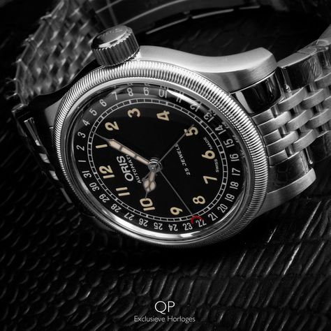 Here we have quite something #special and different! The lovely #Oris #BigCrown Original Pointer Date. It's a #modern interpretation of a #design initially dating from 1938! It can be best described as delicate, subdued and #stylish! The 36 mm large #watch stands out with its oversized #crown, which is positioned at 3 o'clock. The ensemble is legible and clean, yet #vintage, thus making it a #homage to the brands #heritage. Stunning! Timepiece Design, Oris Watches, 3 O Clock, Tag Heuer, O Clock, Breitling Watch, A Design, Cool Watches, Something Special