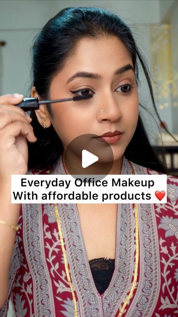 Natural Makeup On Indian Skin, Normal Makeup Simple, Makeup Tips For Beginners Indian, Office Makeup Looks Business, Brown Skin Makeup Indian Natural, Office Makeup Looks, Bronze Eyeliner, Makeup For Everyday, Indian Makeup Tutorial