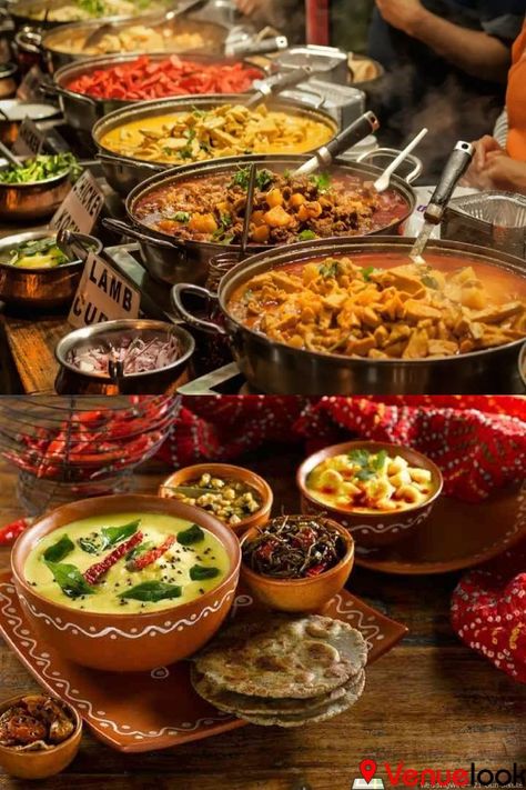 Indian Buffet Wedding, Dholki Food Table, Indian Food At Wedding, Desi Dinner Party Ideas, Wedding Buffet Indian, Indian Food Buffet Table, Punjabi Wedding Food, Indian Buffet Food, Wedding Food Ideas Indian