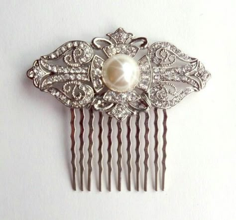 Antique Hair Combs, Pearl Comb, Pearl Hair Comb, Hair Brooch, Victorian Hairstyles, Pearl Hair Combs, Vintage Hair Combs, Hair Comb Bridal, Vintage Hair Accessories