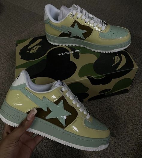 bape shoes. Bapesta Shoes, Bape Shoes, Nike Shoes Women Fashion, Pretty Sneakers, Fly Shoes, Trendy Shoes Sneakers, Dr Shoes, Preppy Shoes, Jordan Shoes Girls