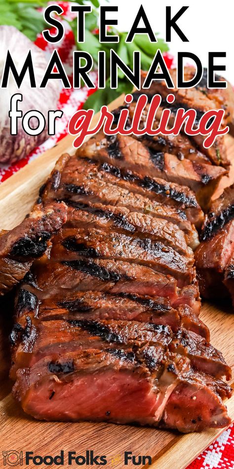 Strip Steak Marinade, Sirloin Steak Marinade, Easy Steak Marinade, Steak Sirloin, Steak Marinade For Grilling, Easy Steak Marinade Recipes, Steak Marinades, Steak Marinade Easy, Marinade Flank Steak