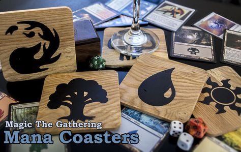 Mtg Gift Ideas, Mtg Crafts, Dnd Bag, Dark Ritual, Pen Projects, Coasters Diy, Nerd Room, Geek Diy, Geeky Craft