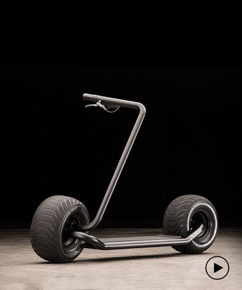 self-balancing scooter pairs a single tube frame with some hefty wheels Eletric Bike, Electric Scooter Design, Electric Bike Kits, Motorised Bike, Tricycle Bike, Best Electric Scooter, Best Electric Bikes, Scooter Design, Balancing Scooter