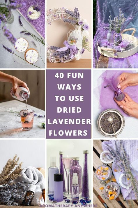 Lavender Products Ideas, Dried Lavender Diy Ideas, Things To Make With Dried Lavender, Lavender Flower Recipes, Dried Lavender Uses Decor, Lavender Buds Uses, How To Use Lavender, Things To Do With Dried Lavender, Dry Lavender Uses